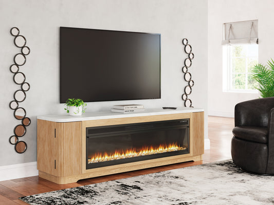 Camdill 80" TV Stand with Electric Fireplace