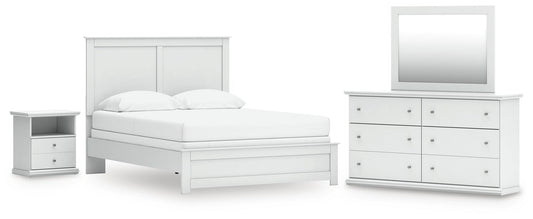 Bostwick Shoals Queen Panel Bed, Dresser, Mirror and Nightstand