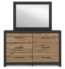 Load image into Gallery viewer, Vertani King Panel Bed with Mirrored Dresser and Nightstand
