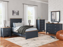 Load image into Gallery viewer, Landocken Twin Panel Bed with Mirrored Dresser, Chest and Nightstand
