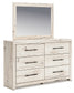 Lawroy Twin Panel Bed with Mirrored Dresser and Nightstand