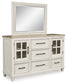 Shaybrock Queen Panel Bed with Mirrored Dresser and Nightstand