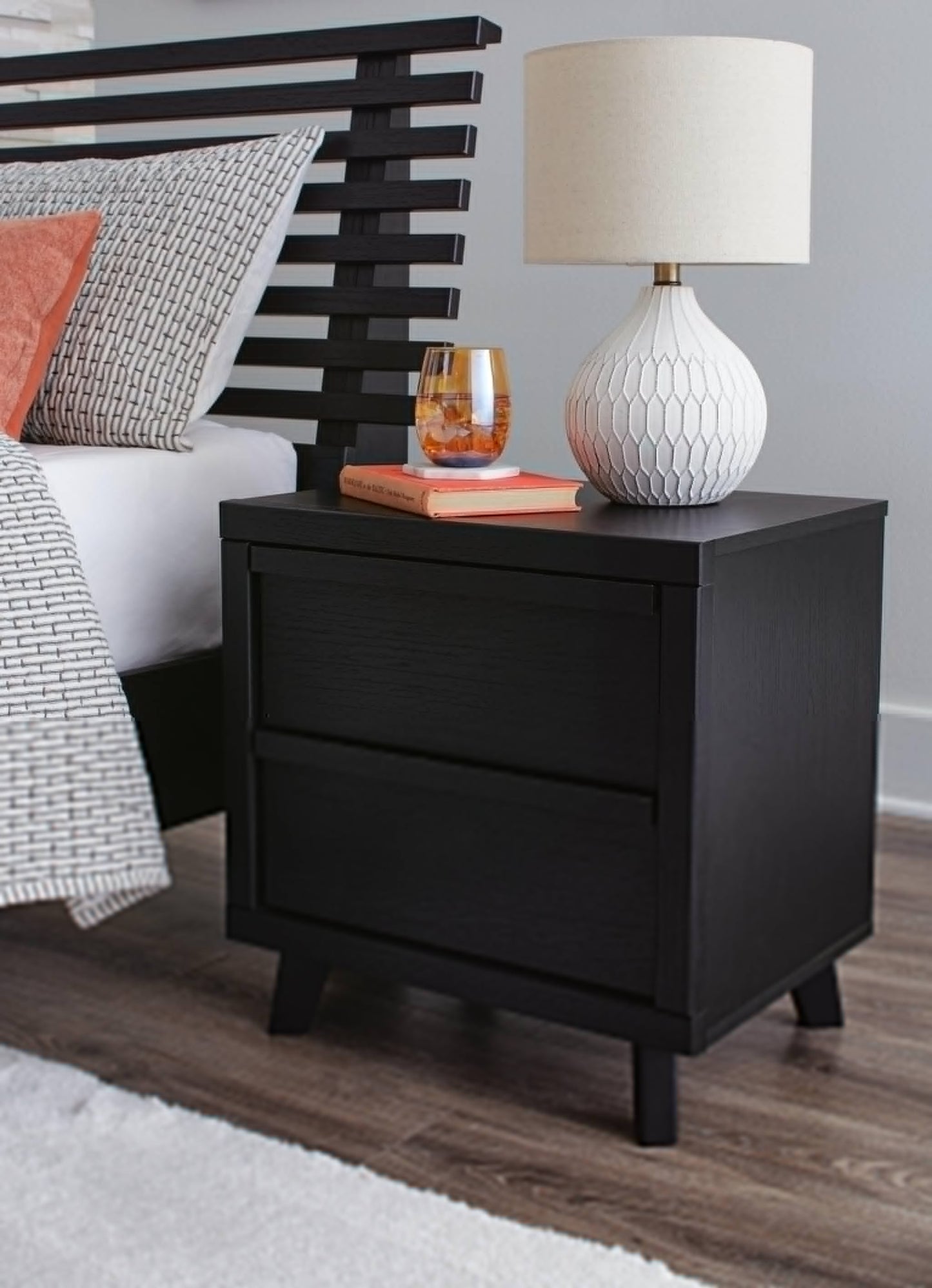Danziar King Panel Bed, Dresser, Mirror, Chest and Nightstand