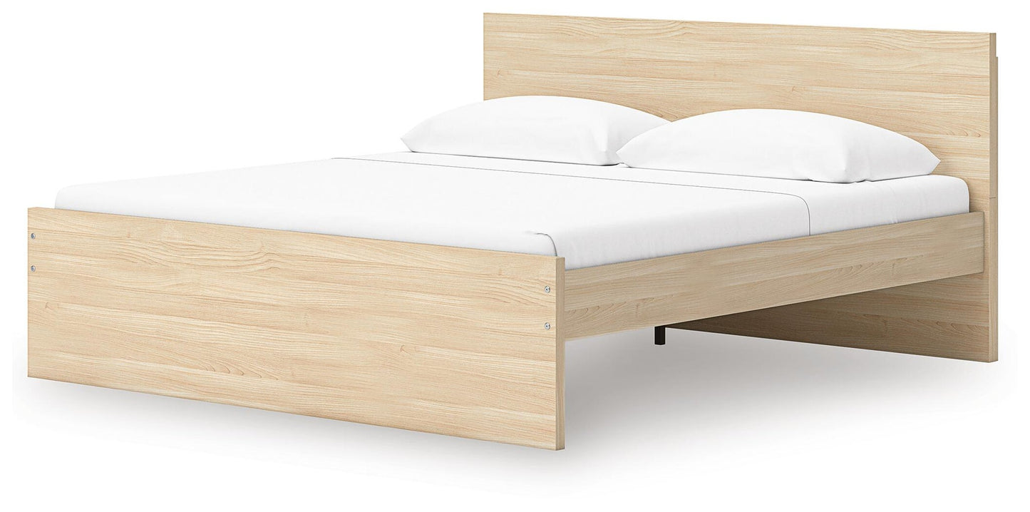 Onita King Panel Platform Bed with 1 Side Storage