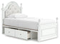 Kozlani Twin Upholstered Panel Storage Bed