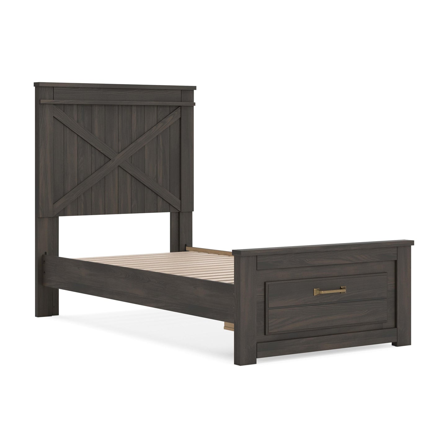 Vonitta Bay Twin Panel Platform Storage Bed