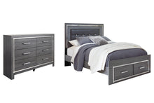 Load image into Gallery viewer, Lodanna Queen Panel Bed with 2 Storage Drawers with Dresser
