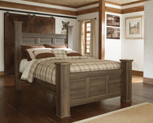 Load image into Gallery viewer, Juararo Queen Poster Bed with Mirrored Dresser, Chest and Nightstand
