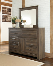 Load image into Gallery viewer, Juararo Queen Poster Bed with Mirrored Dresser, Chest and 2 Nightstands
