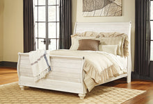 Load image into Gallery viewer, Willowton Queen Sleigh Bed with Mirrored Dresser
