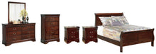 Load image into Gallery viewer, Alisdair Twin Sleigh Bed with Mirrored Dresser, Chest and 2 Nightstands
