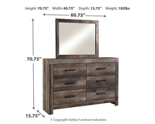 Load image into Gallery viewer, Wynnlow King Poster Bed with Mirrored Dresser
