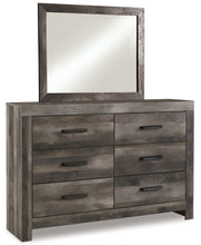 Load image into Gallery viewer, Wynnlow Queen Crossbuck Panel Bed with Mirrored Dresser
