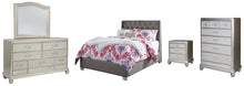 Load image into Gallery viewer, Coralayne Full Upholstered Bed with Mirrored Dresser, Chest and Nightstand
