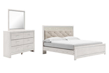 Load image into Gallery viewer, Altyra King Panel Bed with Mirrored Dresser
