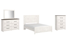 Load image into Gallery viewer, Gerridan Queen Panel Bed with Mirrored Dresser and Chest
