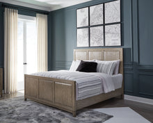 Load image into Gallery viewer, Chrestner California King Panel Bed with Mirrored Dresser
