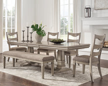 Load image into Gallery viewer, Lexorne Dining Table and 4 Chairs and Bench with Storage
